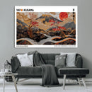 Modern Japanese Wall Art Canvas Print – Framed Abstract