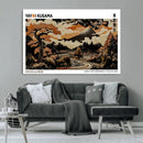 Modern Japanese Wall Art Canvas Print – Framed Abstract