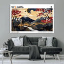 Modern Mount Fuji Wall Art Canvas Print – Framed Abstract