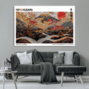 Mount Fuji Wall Art Canvas Print – Framed Abstract Mount