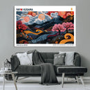Modern Japanese Wall Art Canvas Print – Framed Abstract