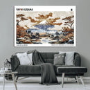 Modern Japanese Wall Art Canvas Print – Framed Abstract