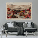 Modern Japanese Wall Art Canvas Print – Framed Abstract