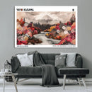 Modern Japanese Wall Art Canvas Print – Framed Abstract