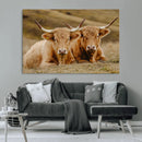 Highland Cow Wall Art Canvas Print – Framed Rustic Animal by MyGreatCanvas | Canvas Wall Art Prints | Photo Prints & Wall Decor