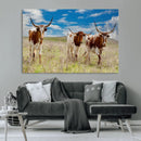 Texas Longhorn Wall Art Canvas Print – Framed Western Decor by MyGreatCanvas | Canvas Wall Art Prints | Photo Prints & Wall Decor