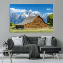 Mountain Barn Scene Wall Art Canvas Print – Framed Rustic by MyGreatCanvas | Canvas Wall Art Prints | Photo Prints & Wall Decor
