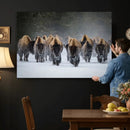 Bison Herd Wall Art Canvas Print, Framed Rustic Wildlife by MyGreatCanvas | Canvas Wall Art Prints | Photo Prints & Wall Decor
