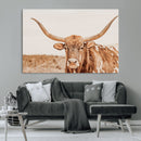 Longhorn Bull Decor Wall Art Canvas Print, Framed Western by MyGreatCanvas | Canvas Wall Art Prints | Photo Prints & Wall Decor