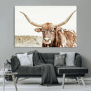Texas Longhorn Bull Wall Art Canvas Print, Framed Rustic by MyGreatCanvas | Canvas Wall Art Prints | Photo Prints & Wall Decor
