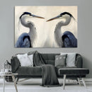 Blue Heron Pair Wall Art Canvas Print, Framed Coastal Bird by MyGreatCanvas | Canvas Wall Art Prints | Photo Prints & Wall Decor