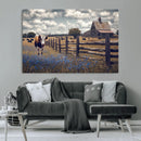 Texas Longhorn Canvas Wall Art Print – Framed Rustic Barn by MyGreatCanvas | Canvas Wall Art Prints | Photo Prints & Wall Decor