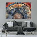 Tree Rings Wall Art Canvas Print – Framed Petrified Wood