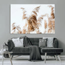Pampas Grass Wall Art Canvas Print – Framed Neutral Tones