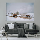 Bison Wildlife Wall Art Canvas Print, Framed Snowy Prairie by MyGreatCanvas | Canvas Wall Art Prints | Photo Prints & Wall Decor