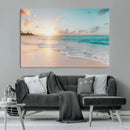 Beach Sunset Wall Art Canvas Print – Framed Ocean Waves