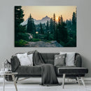 Mountain Wall Art Canvas Print – Framed Forest Serenity