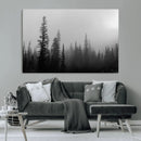 Misty Pines Wall Art Canvas Print – Framed Woodland