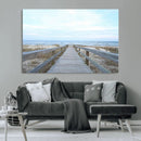 Beach Boardwalk Wall Art Canvas Print – Framed Coastal