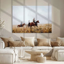 Western Cowboys Wall Art Canvas Print – Rustic Prairie