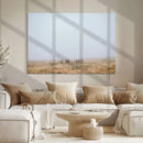 Foggy Plains Wall Art Canvas Print – Framed Horseback Riders