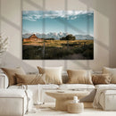 Rustic Farmhouse Wall Art Canvas Print – Teton Range Mormon