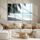 Tropical Beach Wall Art Canvas Print – Framed Serene Ocean