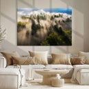 Tranquil Forest Scene Wall Art Canvas Print – Framed Moody