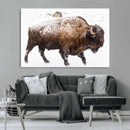 Snowy Buffalo Wall Art Canvas Print – Framed Wildlife by MyGreatCanvas | Canvas Wall Art Prints | Photo Prints & Wall Decor