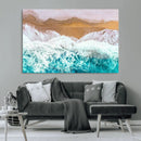 Aerial Beach Wall Art Canvas Print – Framed Ocean Waves by MyGreatCanvas | Canvas Wall Art Prints | Photo Prints & Wall Decor