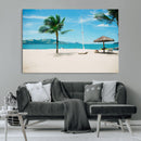 Tropical Beach Wall Art Canvas Print – Framed Palm Tree by MyGreatCanvas | Canvas Wall Art Prints | Photo Prints & Wall Decor