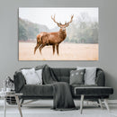 Vintage Wildlife Wall Art Canvas Print – Misty Landscape
