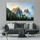 Wilderness Wall Art Canvas Print – Misty Forest Nature