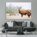Rustic Deer Wall Art Canvas Print – Forest Woodland Stag
