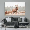 Rustic Nature Wall Art Canvas Print – Stag Woodland Framed
