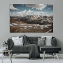 Mountain Landscape Wall Art Canvas Print – Framed Snowy