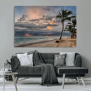 Tropical Storm Wall Art Canvas Print – Framed Moody Beach