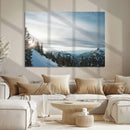 Snowy Mountain Wall Art Canvas Print – Frosty Peaks Alpine