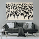 Wild Horse Stampede Wall Art Canvas Print – Monochrome by MyGreatCanvas | Canvas Wall Art Prints | Photo Prints & Wall Decor