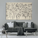 Wild Horse Stampede Wall Art Canvas Print – Monochrome by MyGreatCanvas | Canvas Wall Art Prints | Photo Prints & Wall Decor