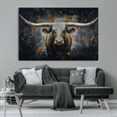 Rustic Longhorn Bull Wall Art Canvas Print – Vintage Western by MyGreatCanvas | Canvas Wall Art Prints | Photo Prints & Wall Decor