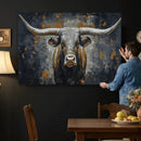 Rustic Bull Wall Art Canvas Print, Longhorn Wall Decor for by MyGreatCanvas | Canvas Wall Art Prints | Photo Prints & Wall Decor