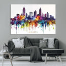 Atlanta Skyline Wall Art Canvas Print – Framed Colorful