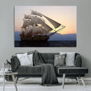 Sailing Ship Wall Art Canvas Print – Sunset Ocean Voyage by MyGreatCanvas | Canvas Wall Art Prints | Photo Prints & Wall Decor
