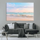 Serene Ocean Waves Wall Art Canvas Print – Pastel Sky Soft by MyGreatCanvas | Canvas Wall Art Prints | Photo Prints & Wall Decor