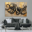 Octopus Black Gold Wall Art Marine Life Ocean Creature by MyGreatCanvas | Canvas Wall Art Prints | Photo Prints & Wall Decor