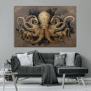 Octopus Wall Art Canvas Print – Black Gold Detailed by MyGreatCanvas | Canvas Wall Art Prints | Photo Prints & Wall Decor