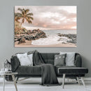 Tropical Beach Wall Art Canvas Print – Palm Trees Rocky by MyGreatCanvas | Canvas Wall Art Prints | Photo Prints & Wall Decor