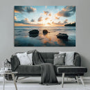 Rocky Ocean Sunset Wall Art Print – Seaside Canvas Dramatic by MyGreatCanvas | Canvas Wall Art Prints | Photo Prints & Wall Decor