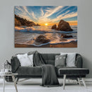 Rocky Ocean Sunset Wall Art Print – Seaside Canvas Dramatic by MyGreatCanvas | Canvas Wall Art Prints | Photo Prints & Wall Decor